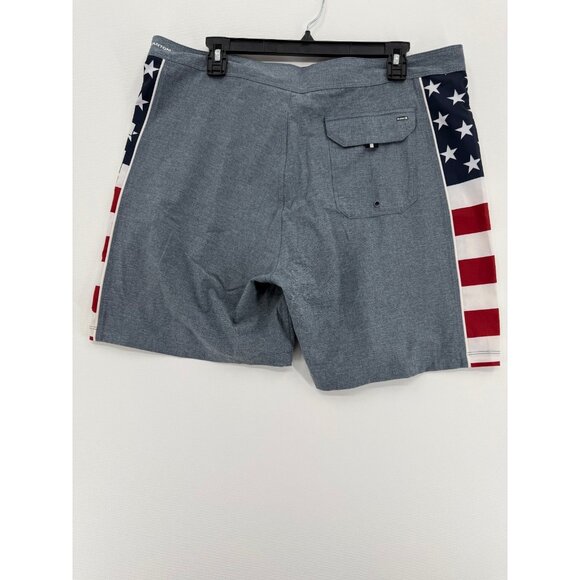 Hurley Phantom Fastlane American Board Shorts Mens 34 9" Swim Trunks USA Flag - Picture 2 of 6